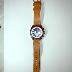 Fossil Watch with tan leather band